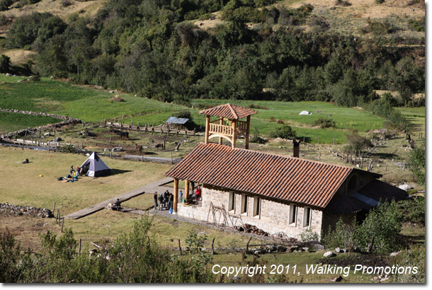 Village along the way to the end of the Santa Cruz Trek, Peru